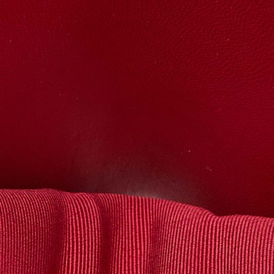 CHANEL Red Quilted Leather Trifold CC Wallet