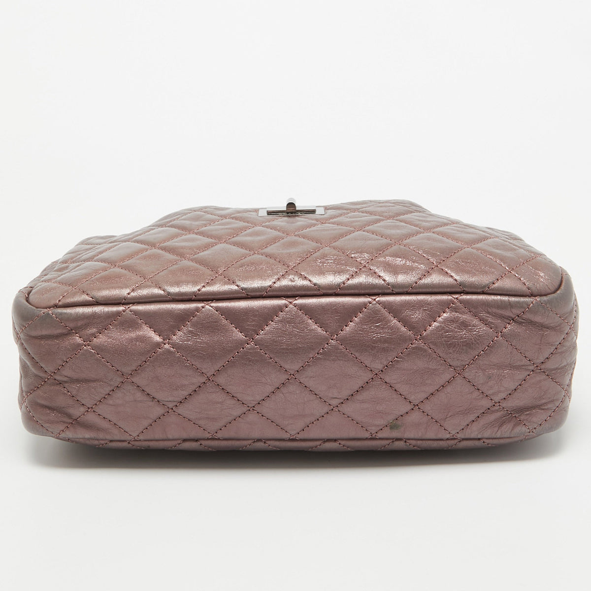 CHANEL Metallic Pink Quilted Leather Reissue 2.55 Camera Bag