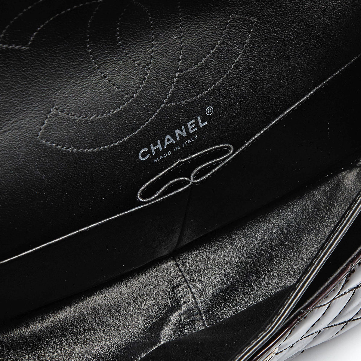 CHANEL Prune Quilted Patent Leather Classic 2.55 Reissue 226 Double Flap Bag