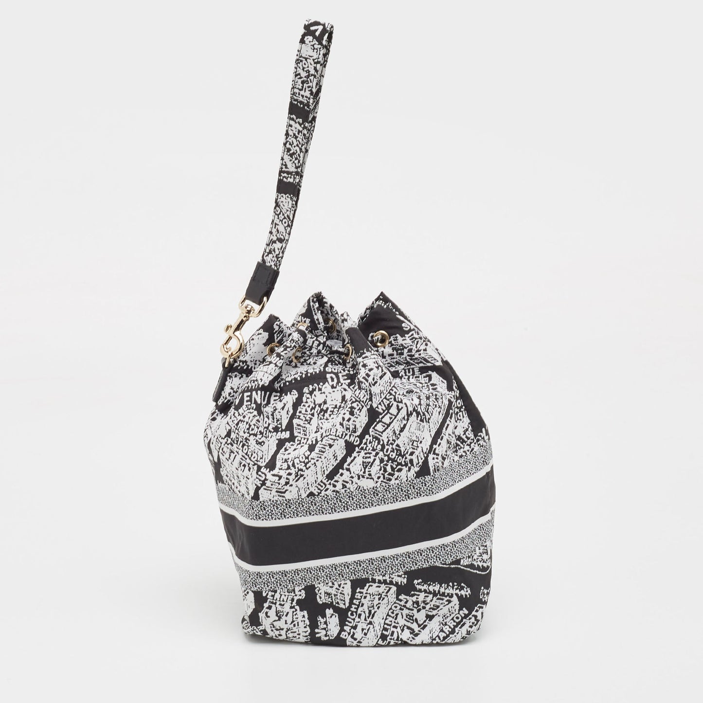 DIOR Black/White Plan De Paris Nylon travel Pouch