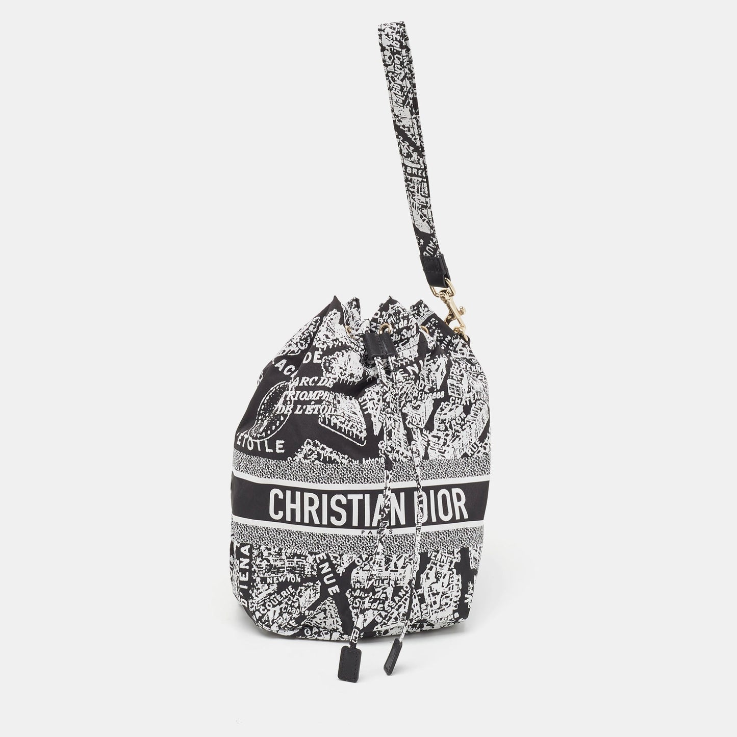 DIOR Black/White Plan De Paris Nylon travel Pouch