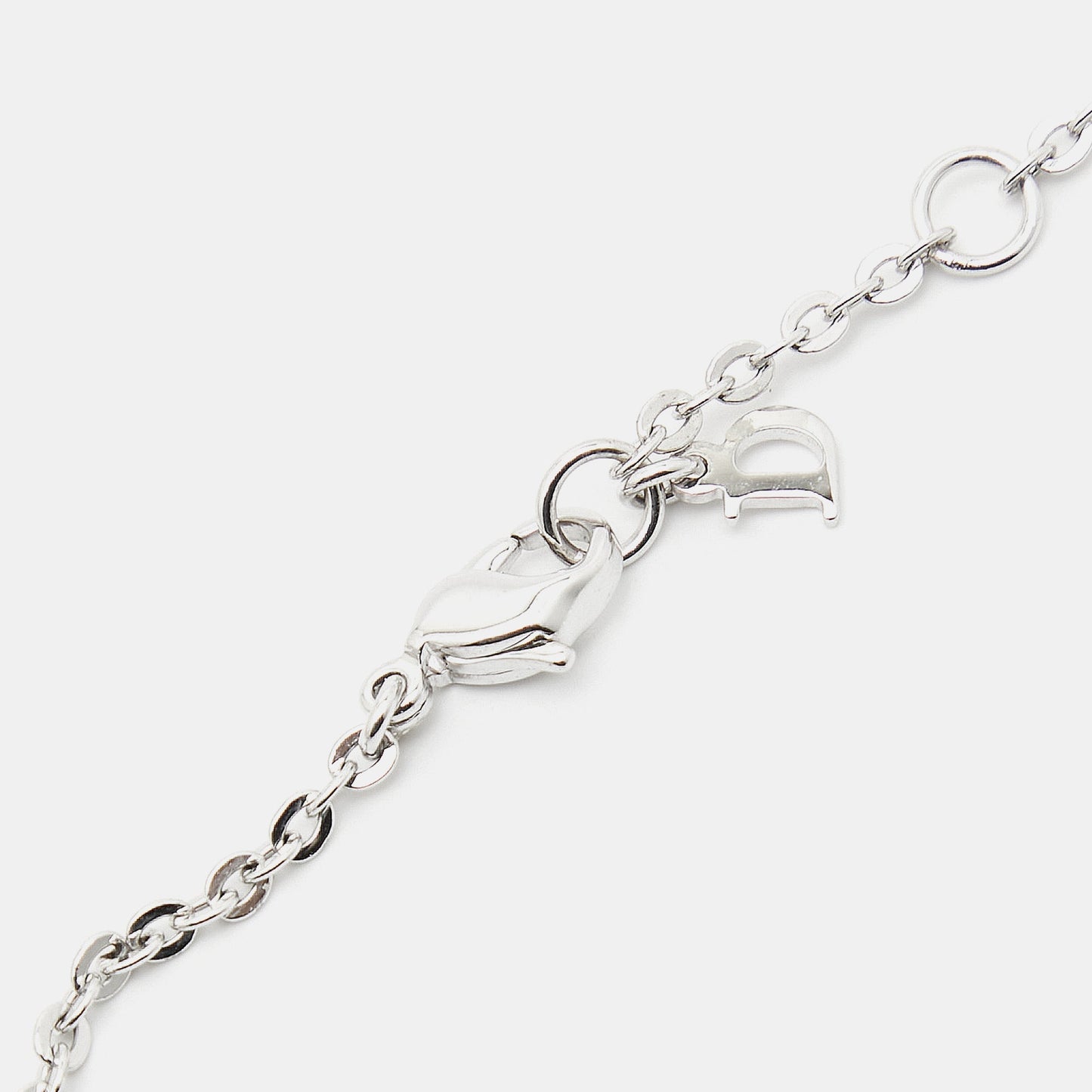 DIOR Beads Silver Tone Tassel Necklace