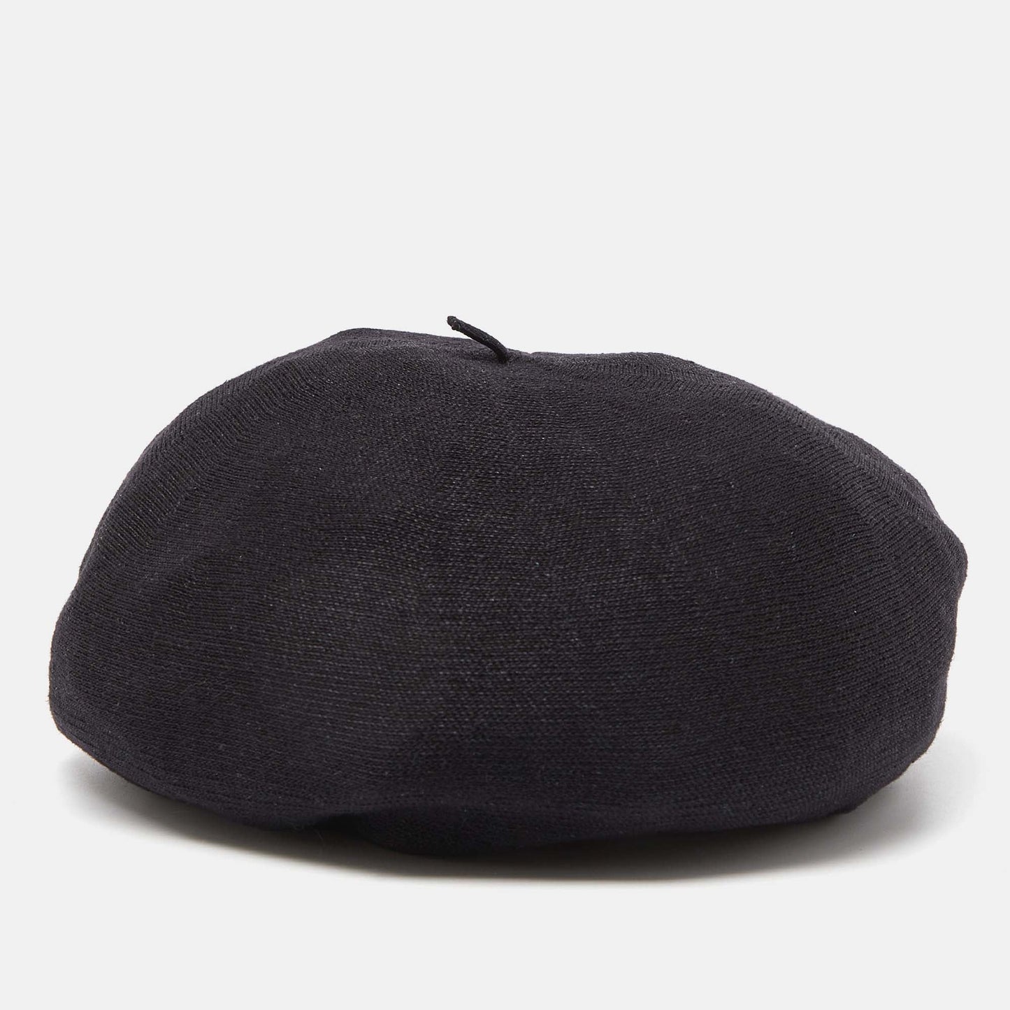 DIOR Black Logo Detail Linen Beret Hat