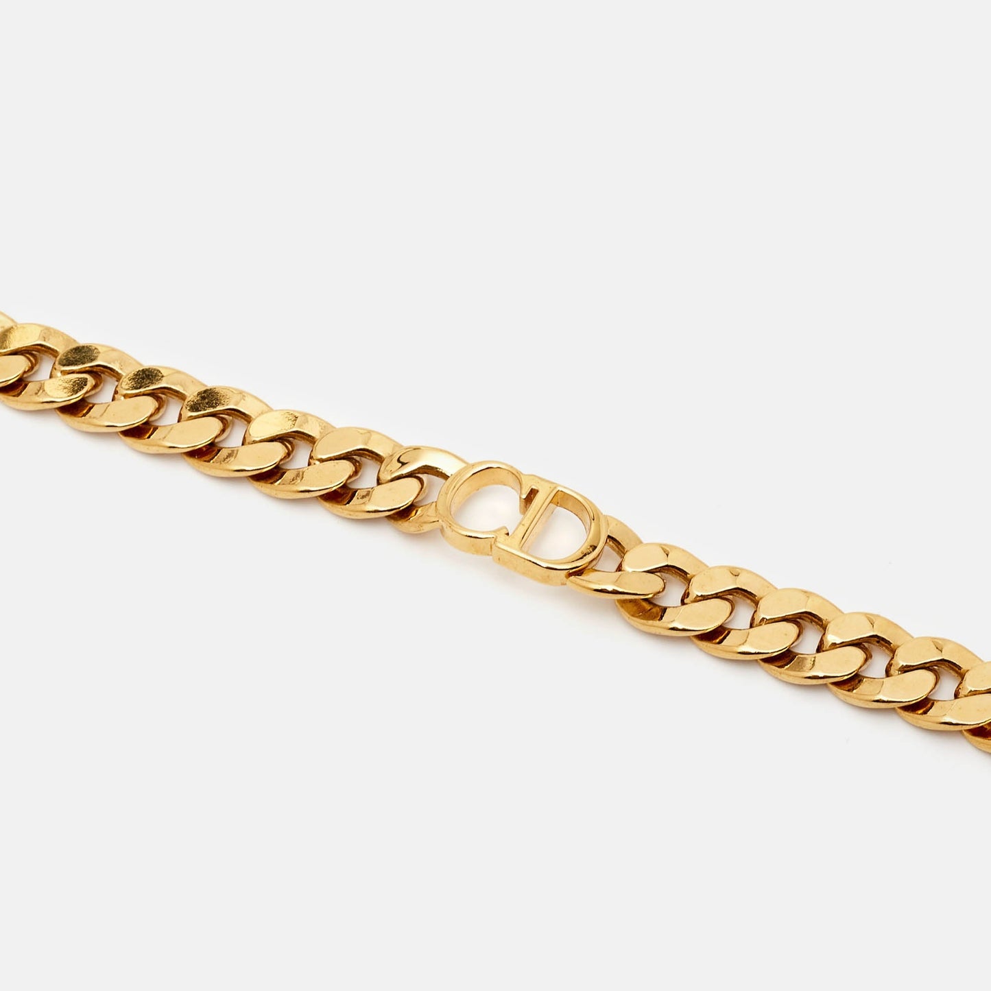 DIOR CD Danseuse Etoile Gold Tone Choker Necklace