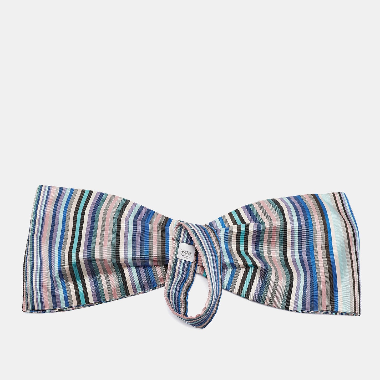 DIOR Multicolor Striped Silk Detachable Bow One Size