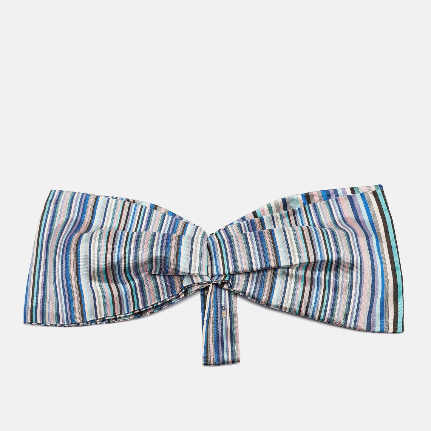 DIOR Multicolor Striped Silk Detachable Bow One Size
