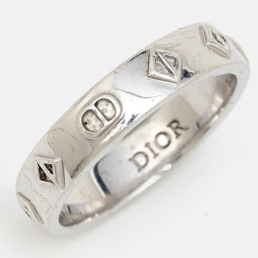 DIOR CD Diamond Sterling Silver Ring Size 58