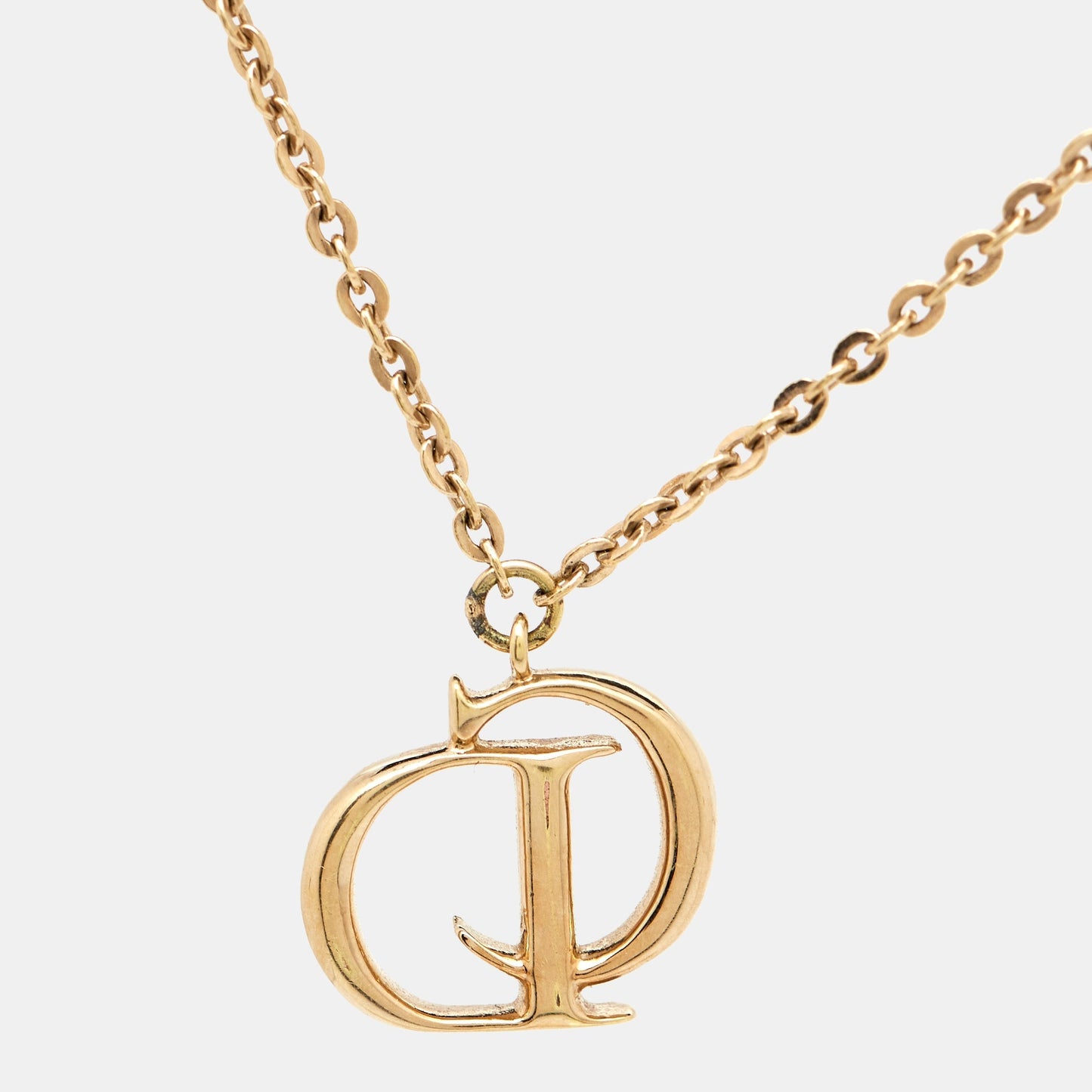 DIOR CD Crystal Charm Gold Tone Bracelet