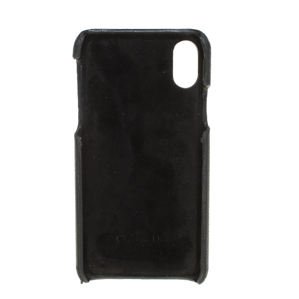 DIOR Black Leather Saddle iPhone X Case