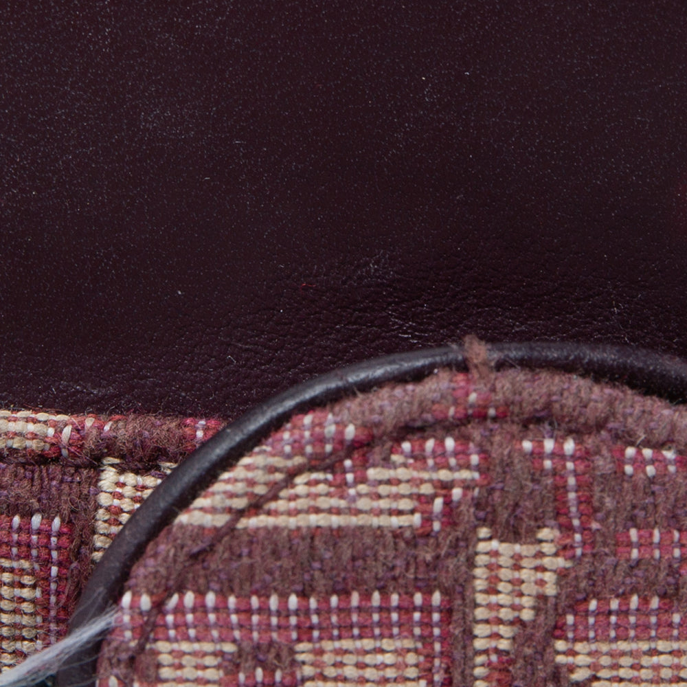 DIOR Burgundy Oblique Jacquard Canvas and Leather iPhone X Case