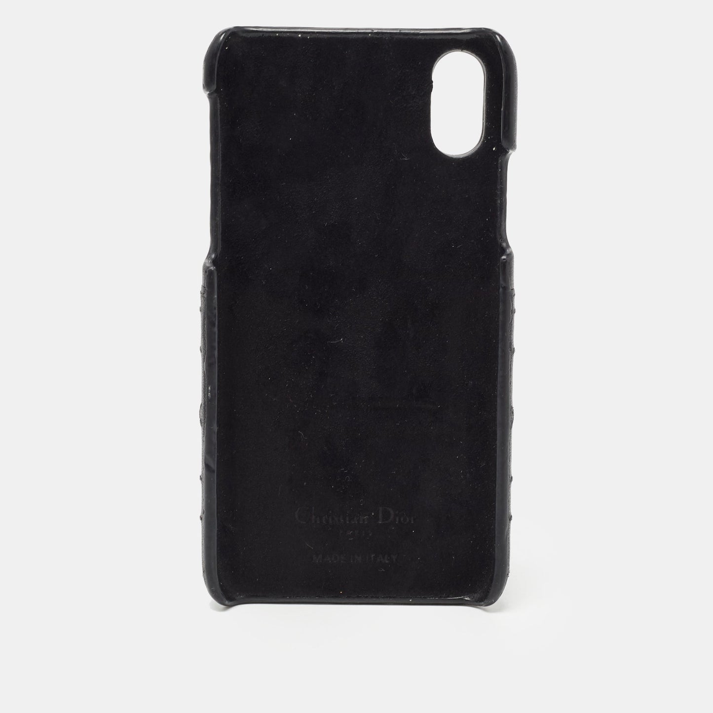 DIOR Black Cannage Leather Lady  iPhone X Case