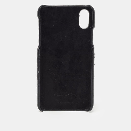 DIOR Black Cannage Leather Lady  iPhone X Case
