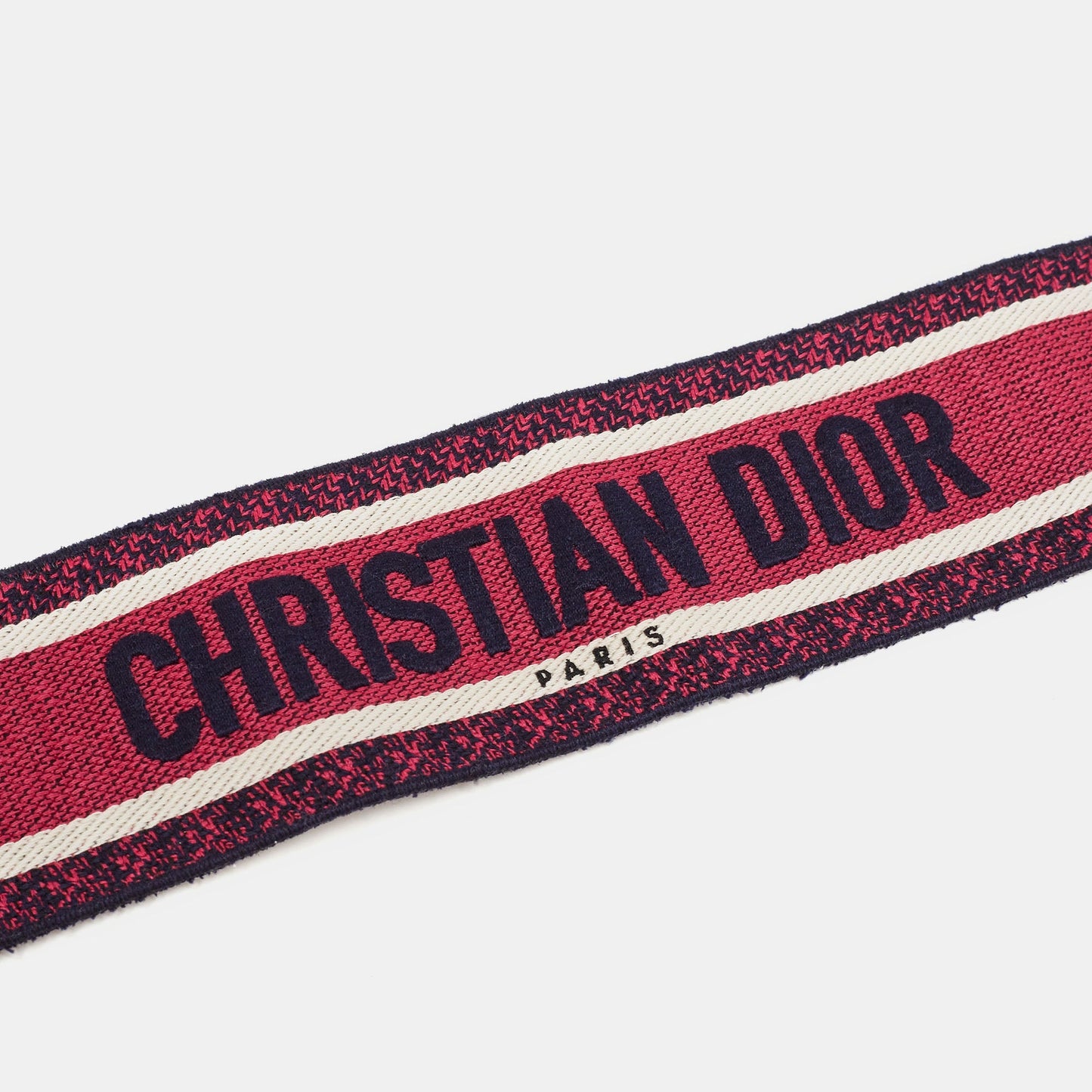 DIOR Navy Blue/Pink Canvas and Leather Shoulder Bag Strap