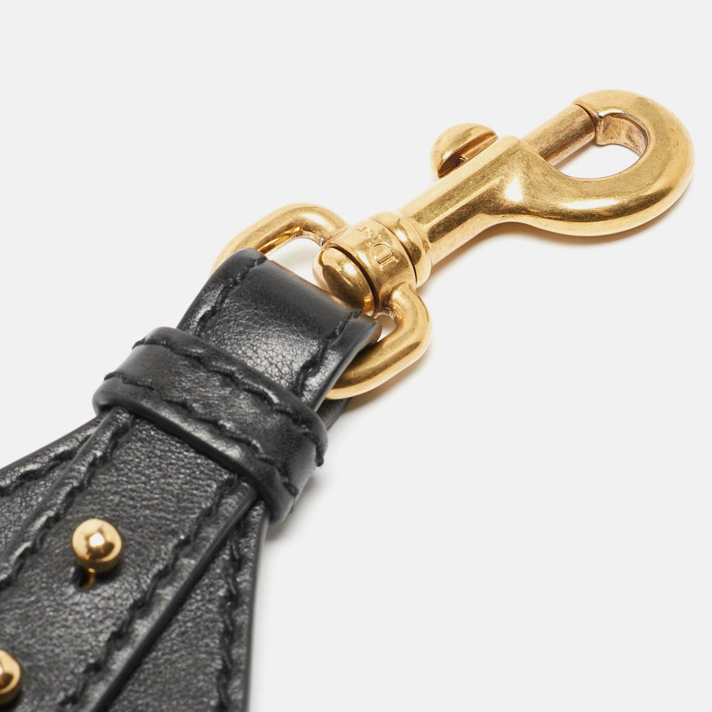 DIOR Black/Beige Canvas and Leather Shoulder Bag Strap