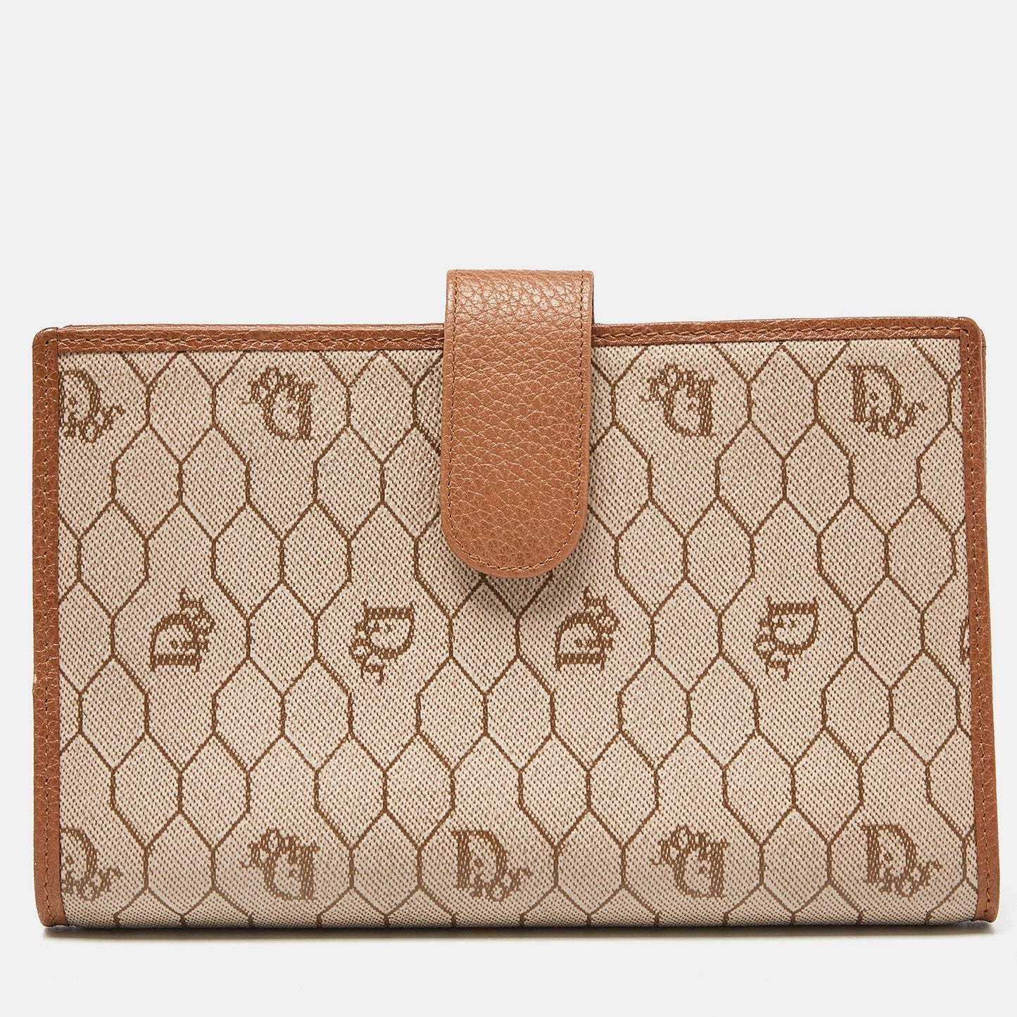 DIOR Beige Coated Canvas and Leather Agenda Cover