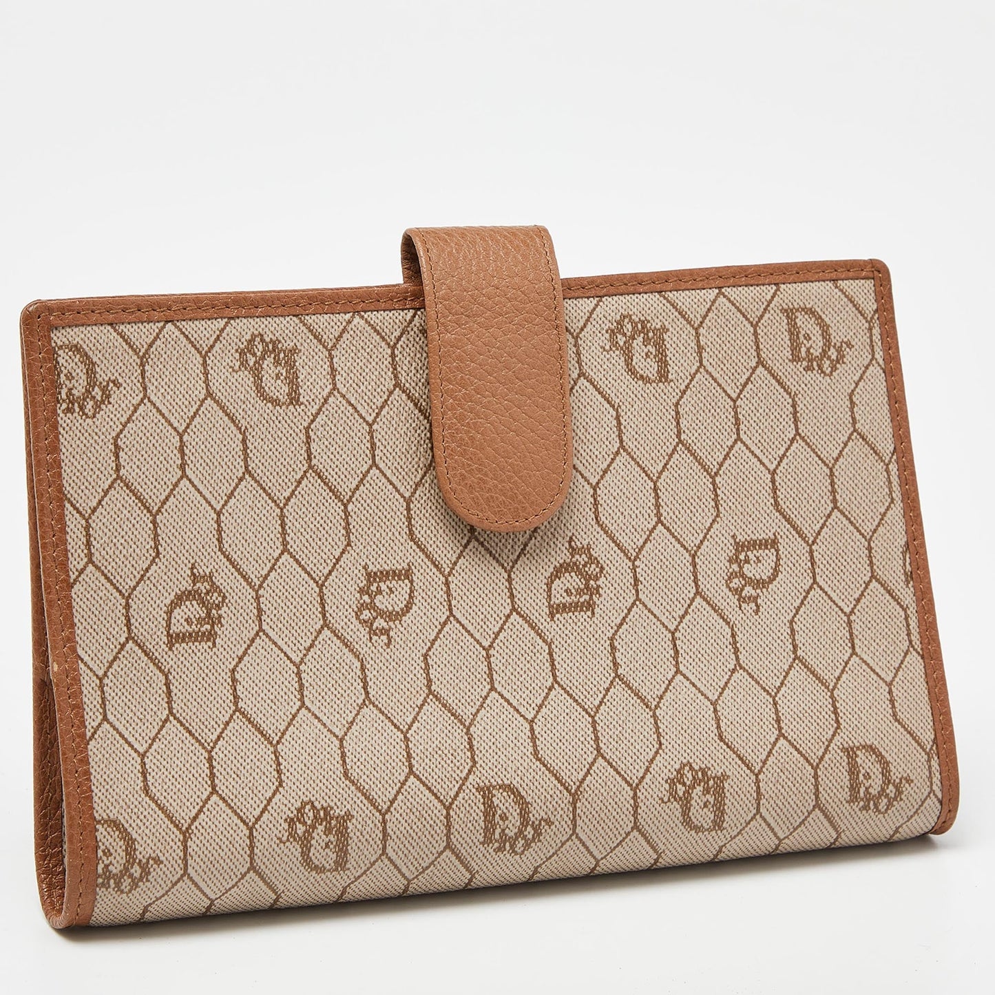 DIOR Beige Coated Canvas and Leather Agenda Cover