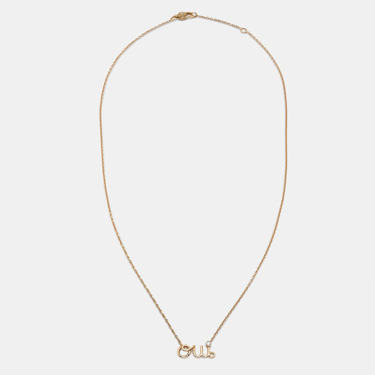 DIOR  amour 'Oui' Diamond 18k Rose Gold Pendant Necklace