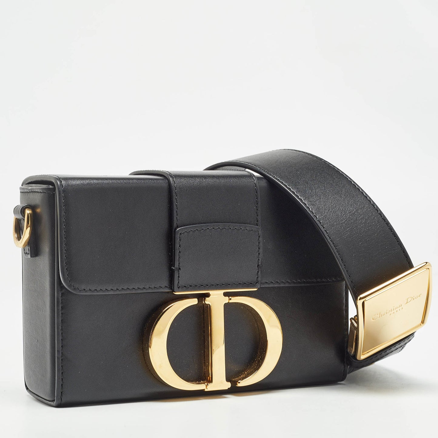 DIOR Black Leather 30 Montaigne Box Bag
