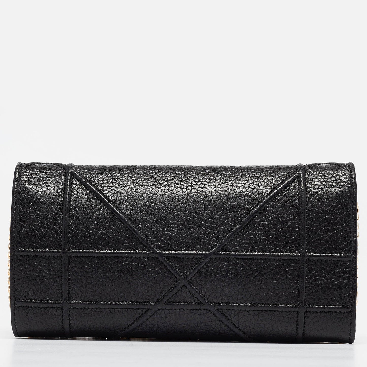 DIOR Black Leather ama Wallet On Chain