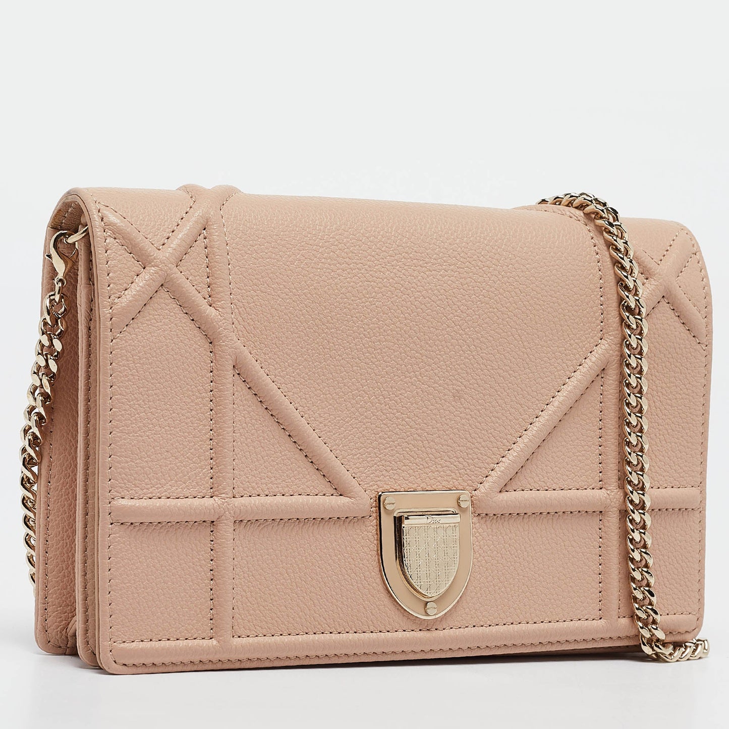 DIOR Beige Leather ama Wallet on Chain