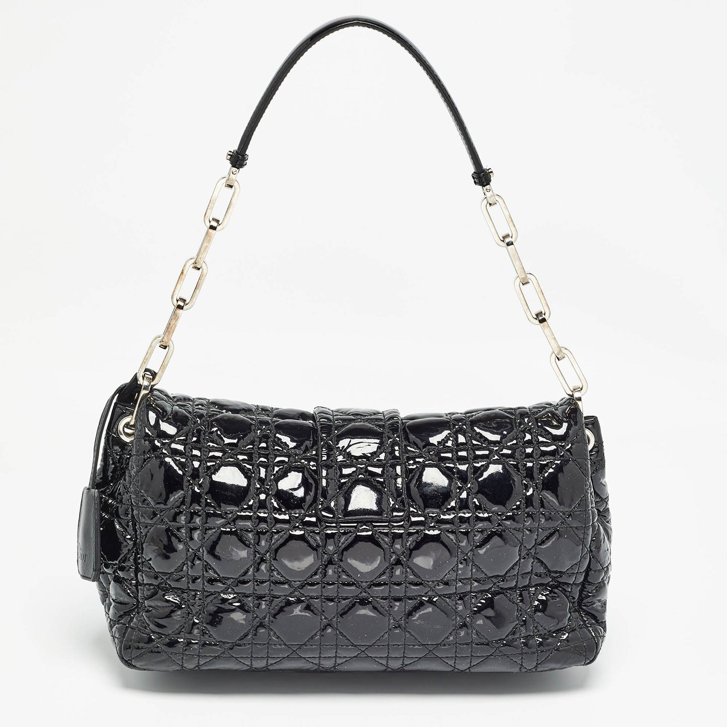 DIOR Black Cannage Leather Small New Lock Flap Shoulder Bag
