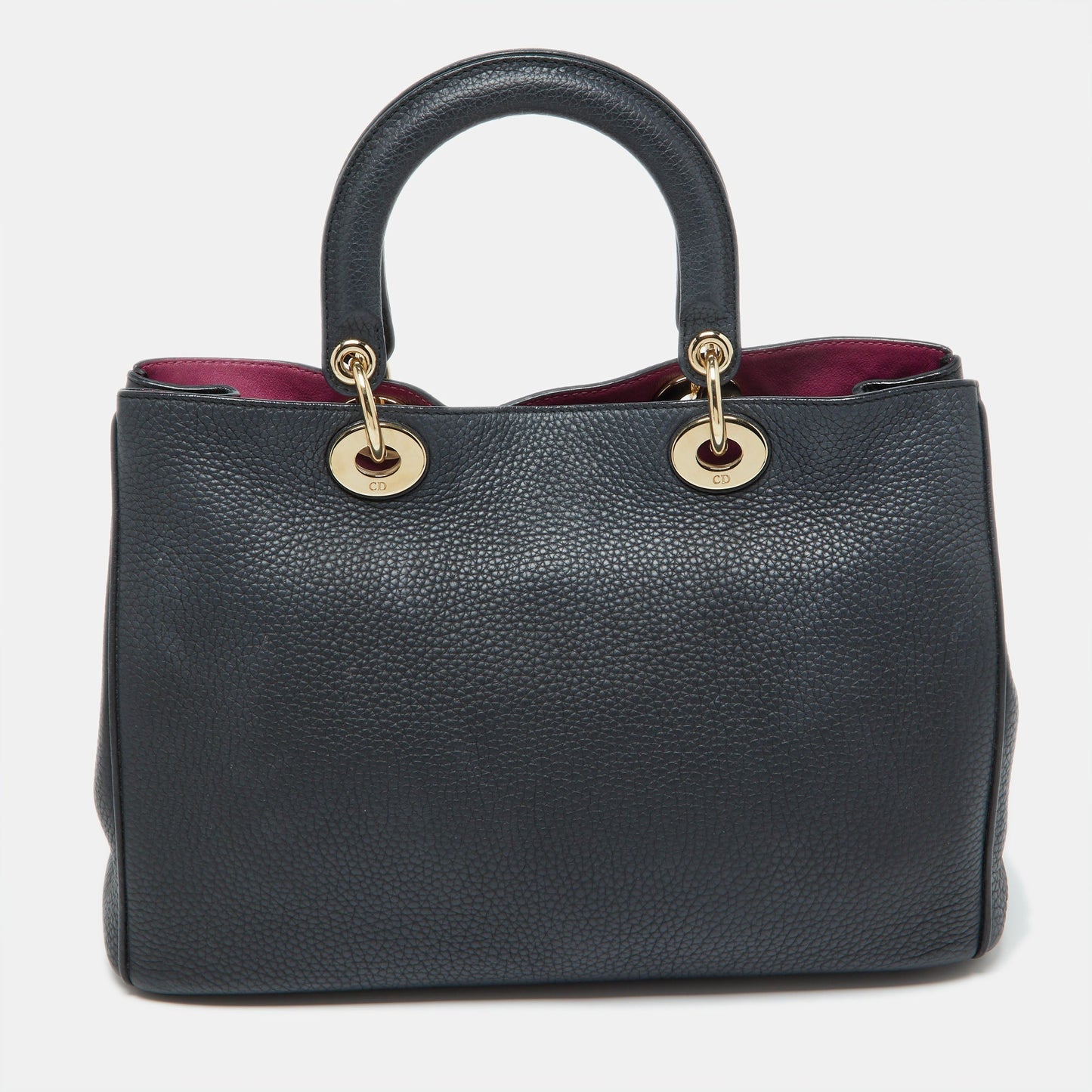 DIOR Black Leather Medium issimo Shopper Tote
