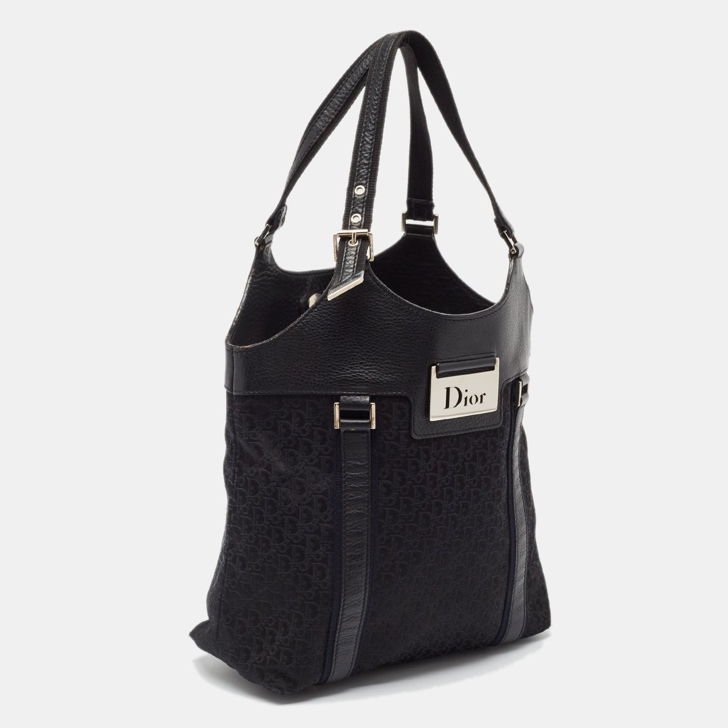 DIOR Black issimo Canvas and Leather Street Chic Tote