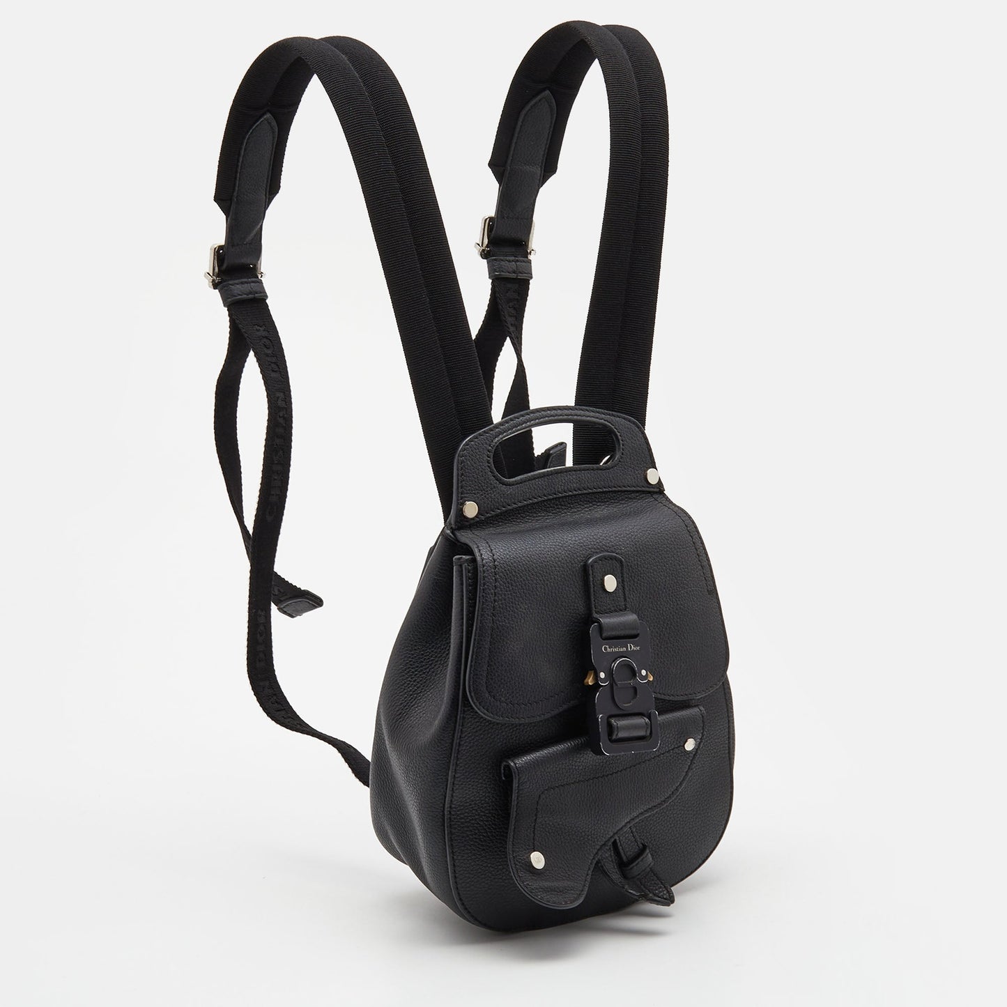 DIOR Black Leather Gallop Backpack