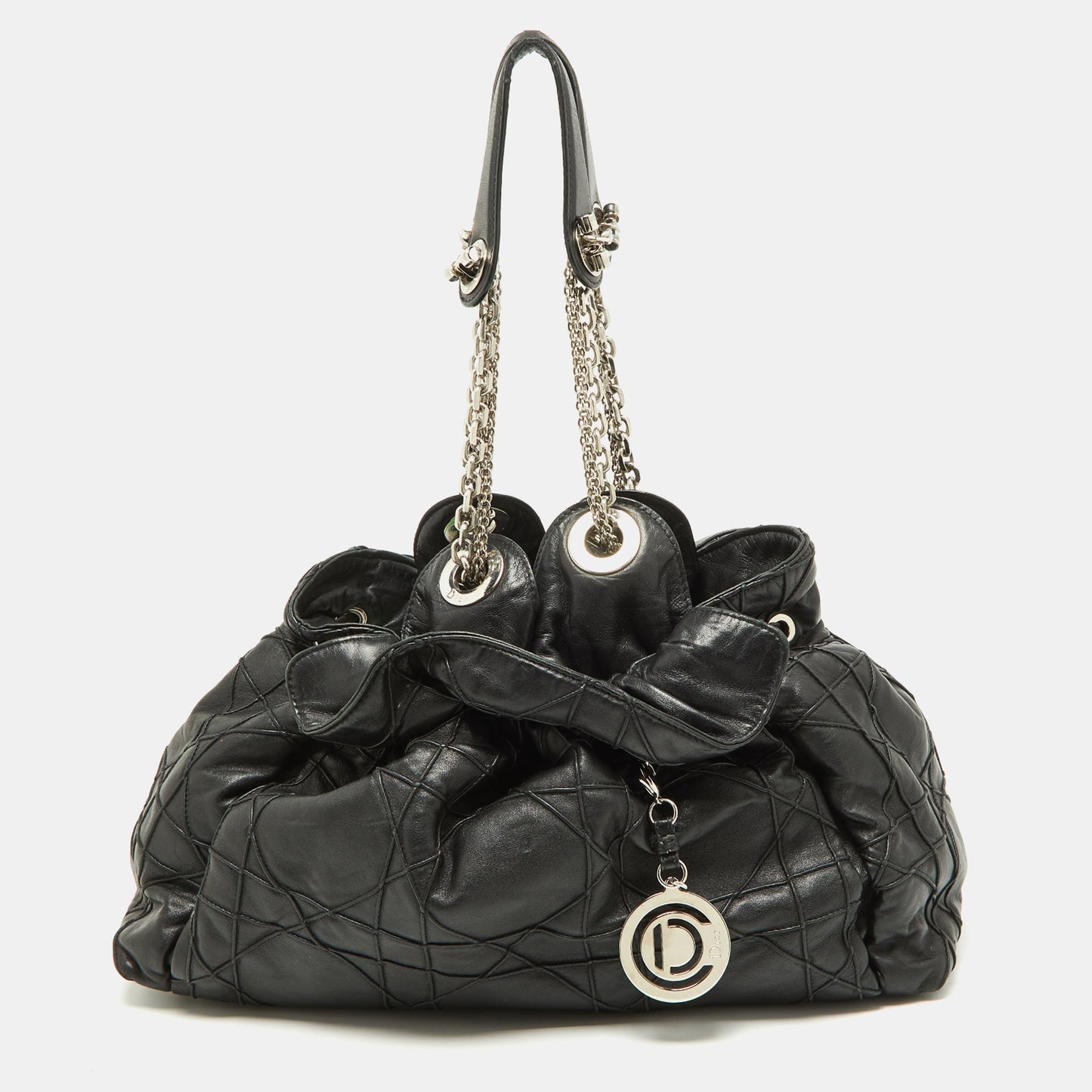 DIOR Black Cannage Leather Le Trente Hobo