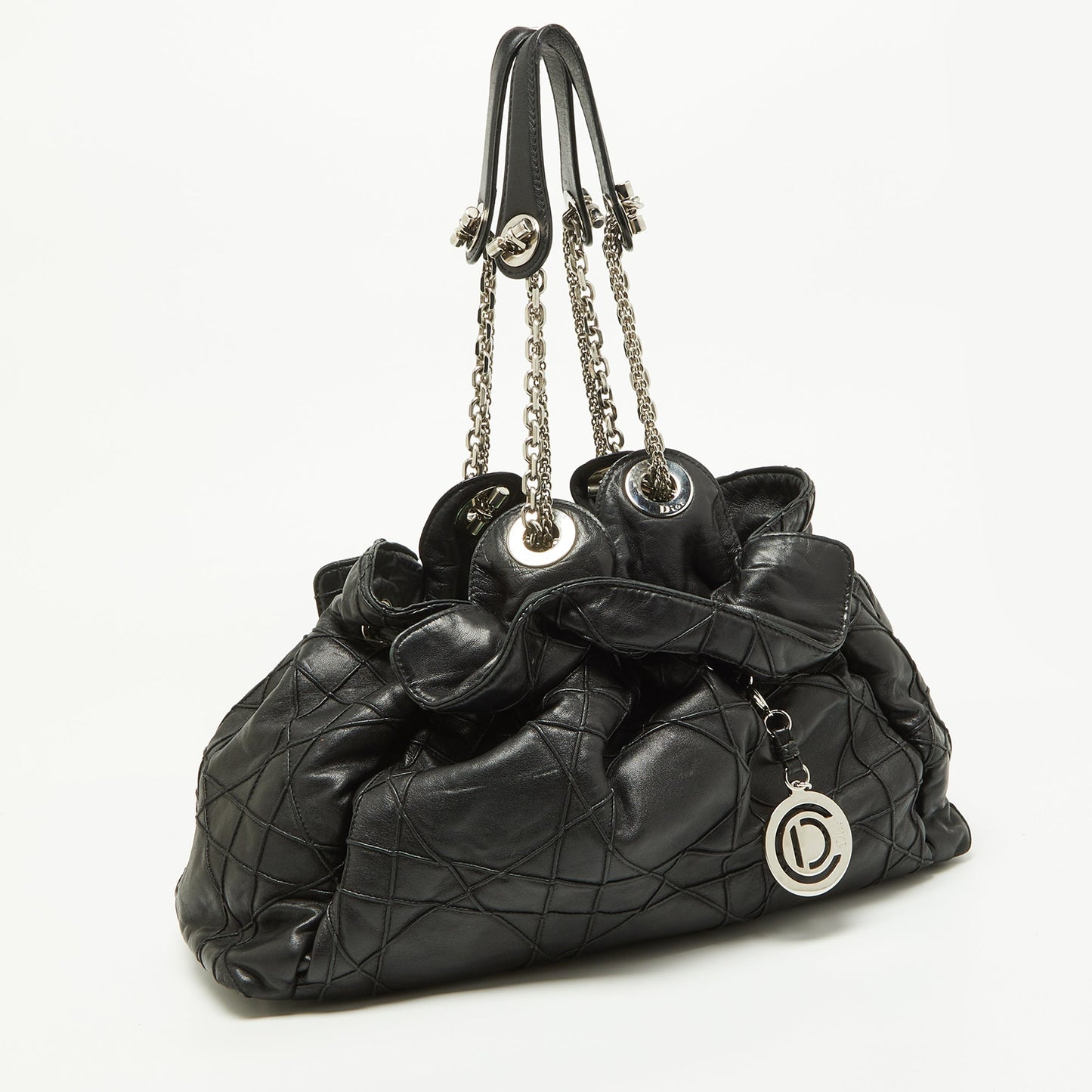 DIOR Black Cannage Leather Le Trente Hobo