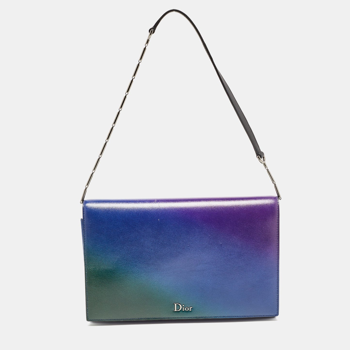 DIOR Multicolor Ombre Leather Flap Bag