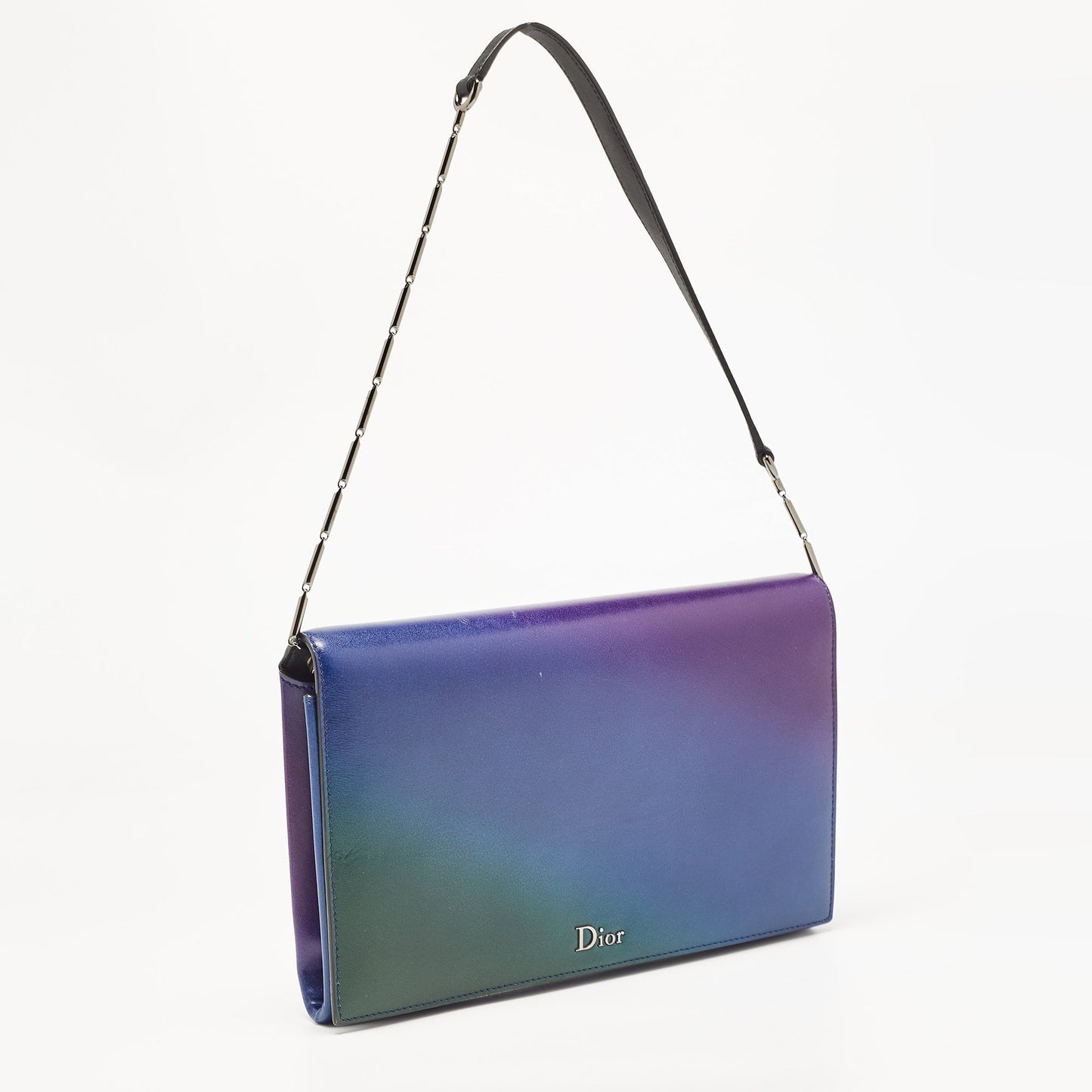 DIOR Multicolor Ombre Leather Flap Bag