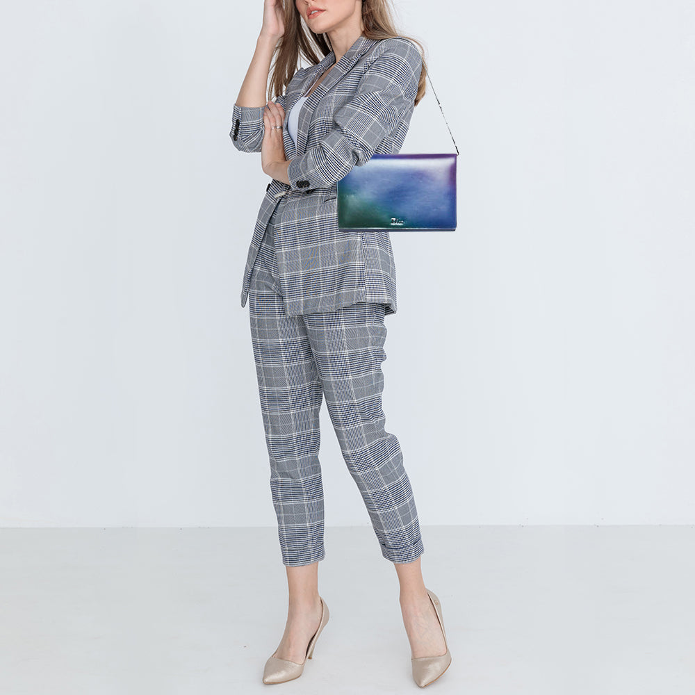 DIOR Multicolor Ombre Leather Flap Bag