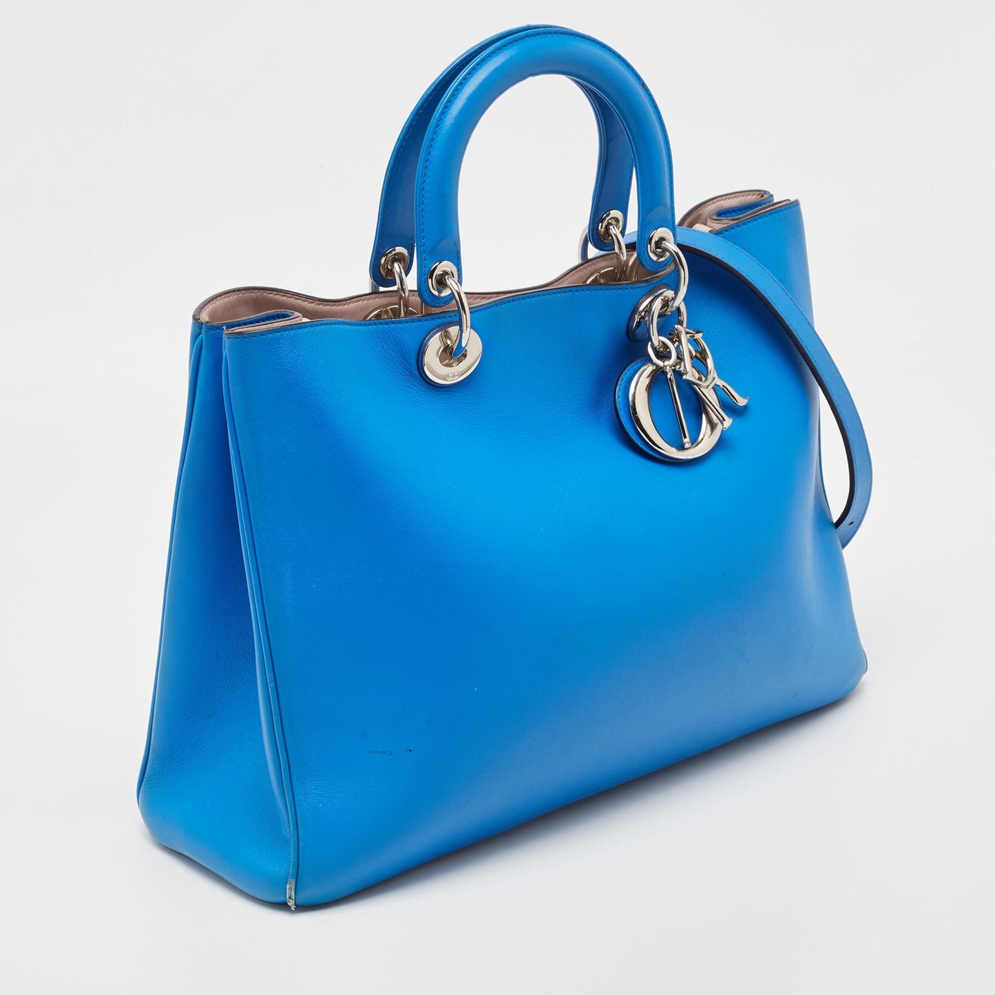 DIOR Blue Leather Large issimo Shopper Tote