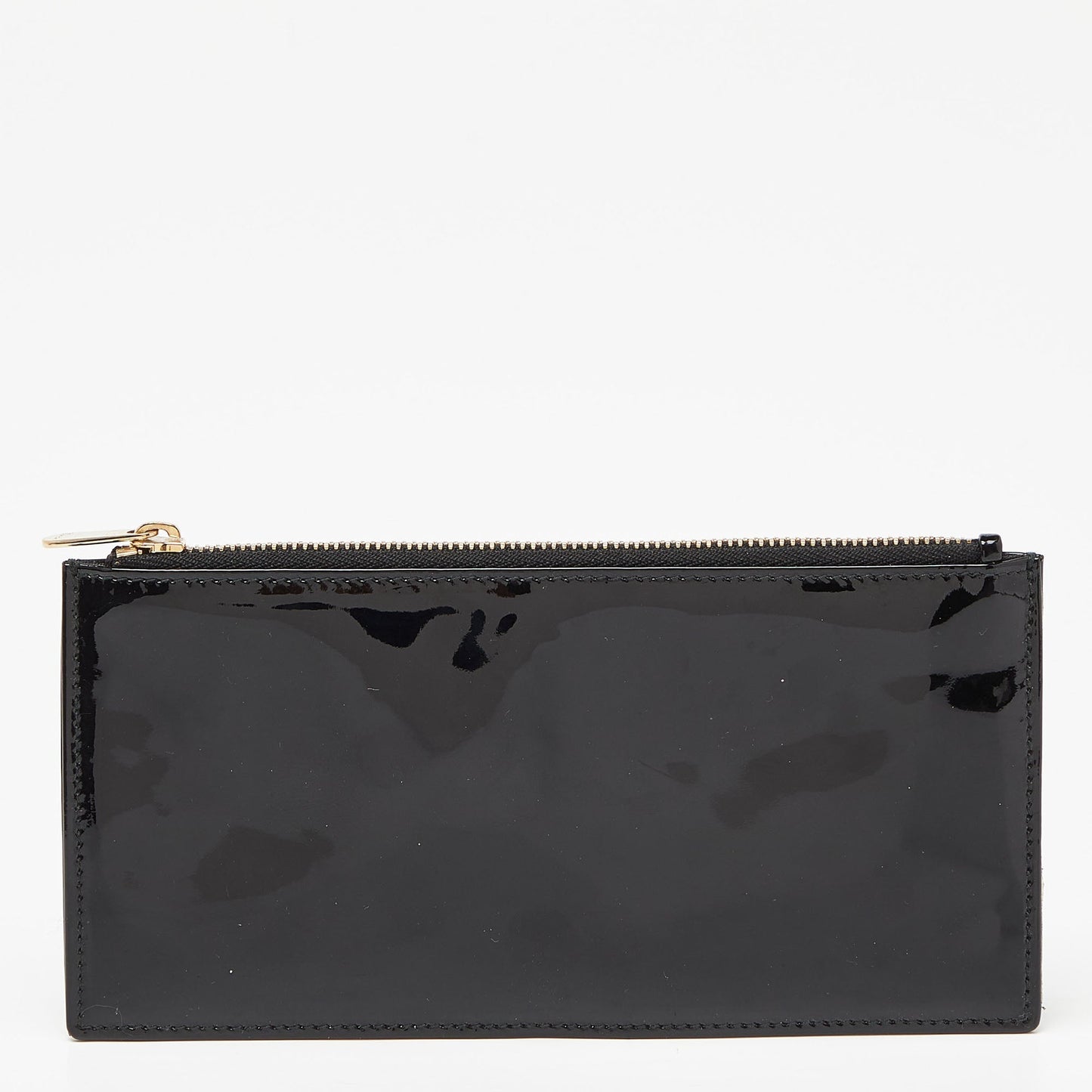 DIOR Black Patent Leather Zip Pouch