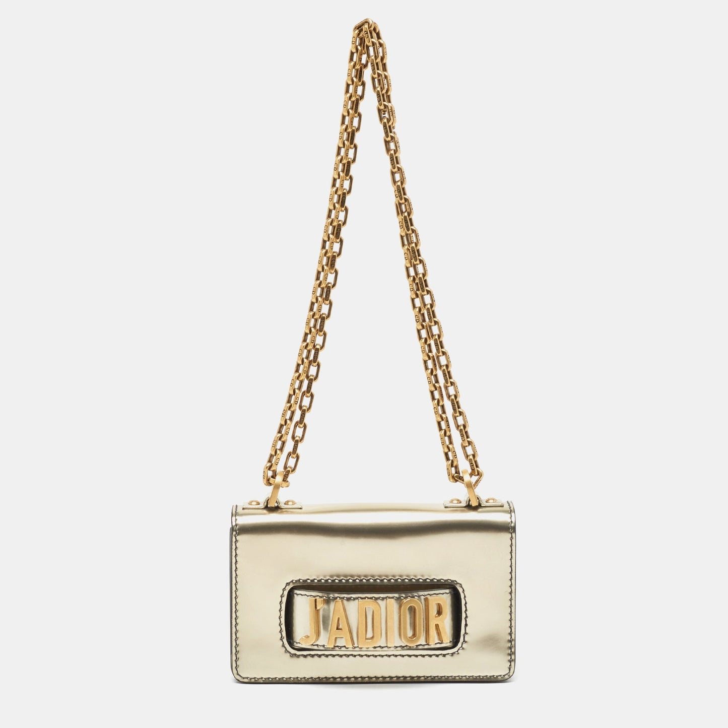 DIOR Metallic Patent Leather Mini J'A Shoulder Bag