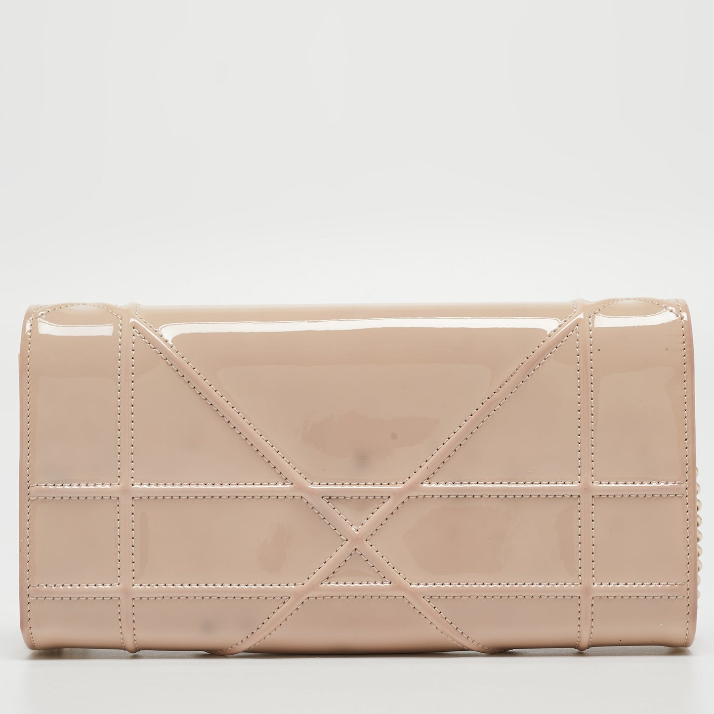 DIOR Beige Patent Leather ama Wallet on Chain