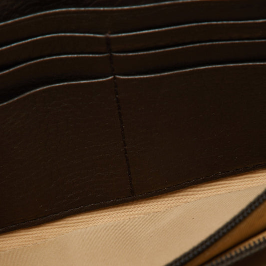 DIOR Beige/Brown Oblique Canvas and Leather Flap Continental Wallet