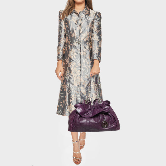 DIOR Purple Cannage Leather Le Trente Shoulder Bag