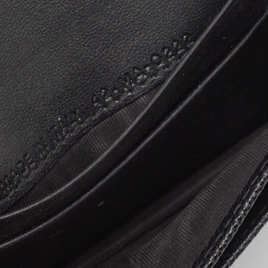 DIOR Black Leather Saddle Flap Card Case