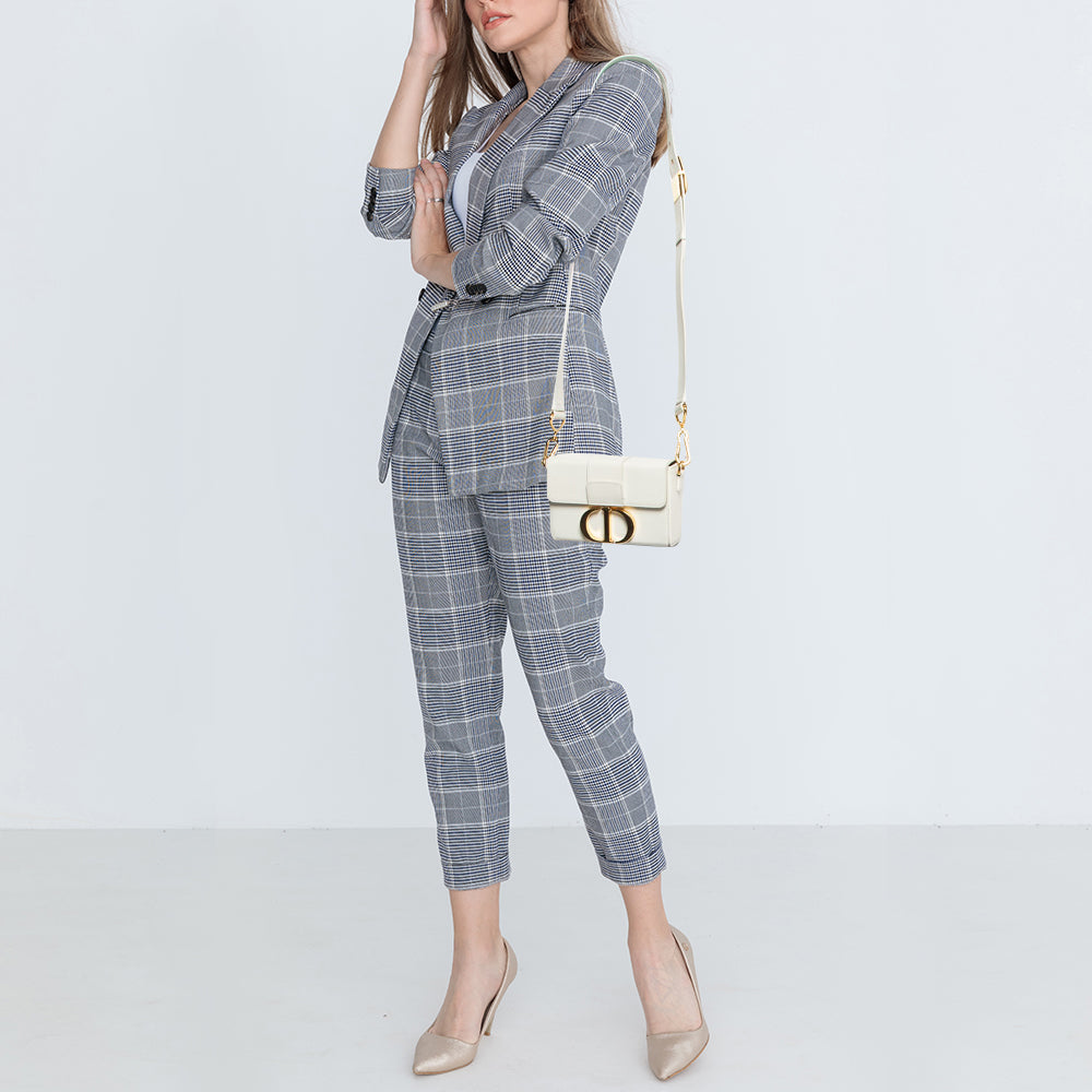 DIOR Off White Leather 30 Montaigne Box Bag