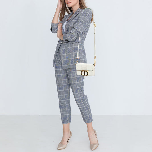 DIOR Off White Leather 30 Montaigne Box Bag