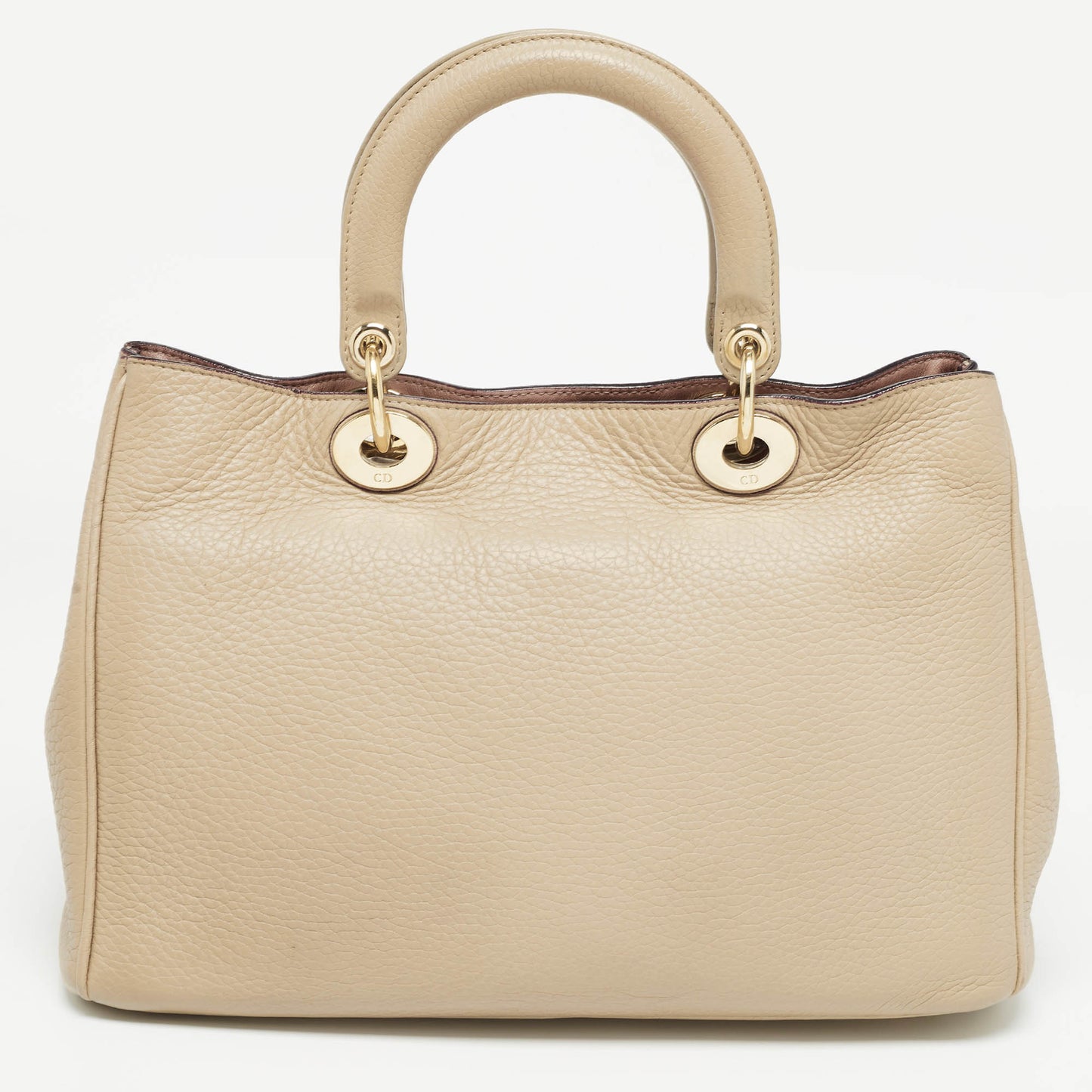 DIOR Beige Leather Medium issimo Shopper Tote
