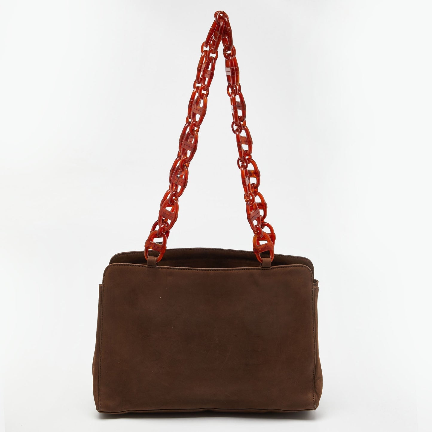 DIOR Brown Nubuck Leather Vintage Shoulder Bag
