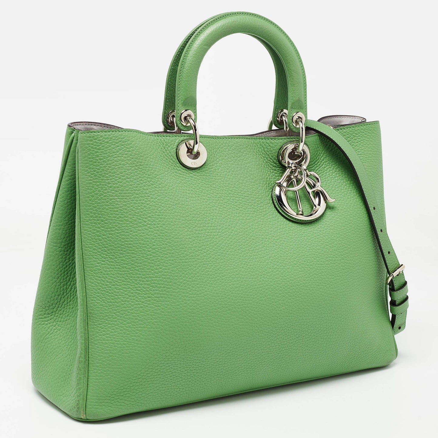 DIOR Green Leather Large issimo Shopper Tote