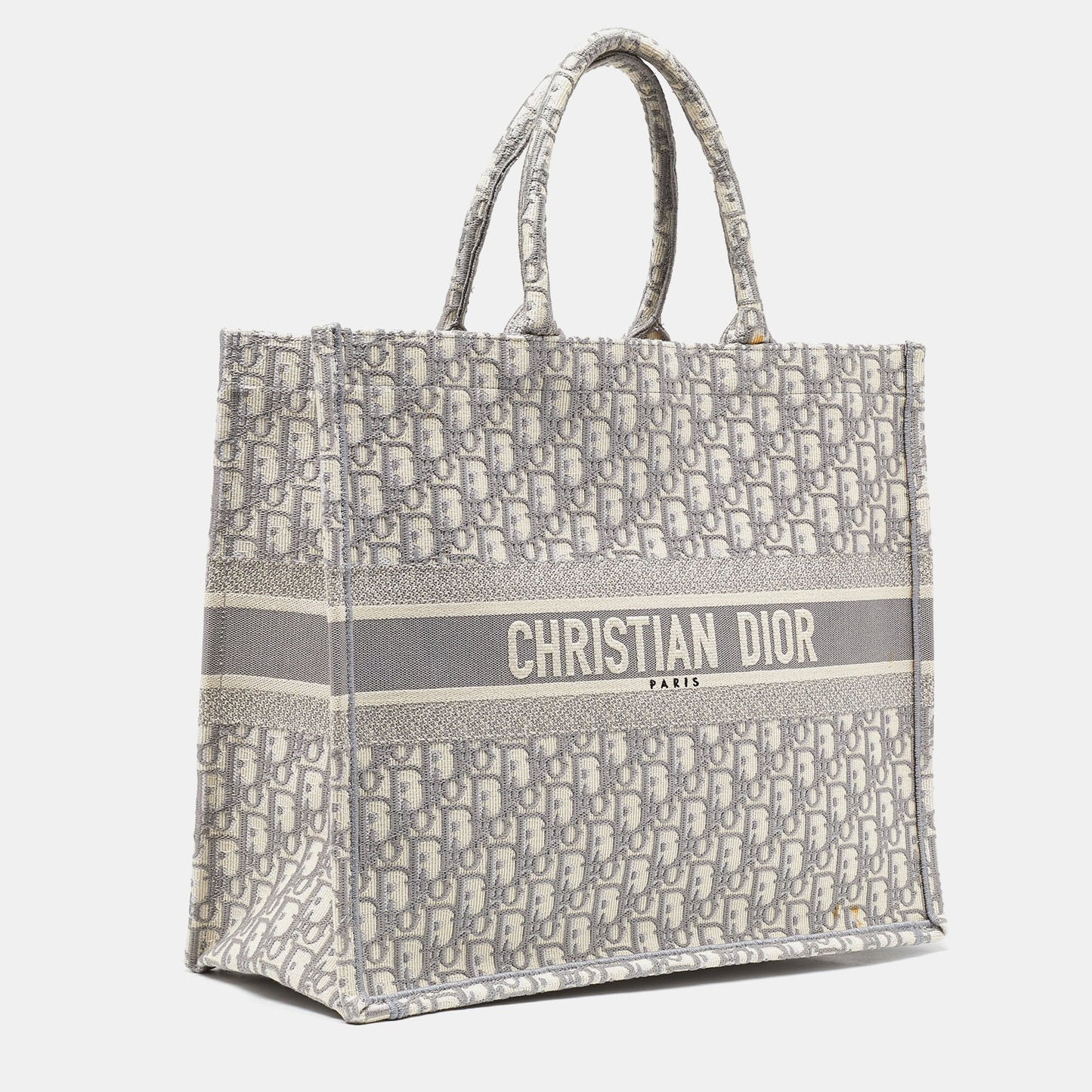 DIOR Grey Oblique Canvas Large Book Tote