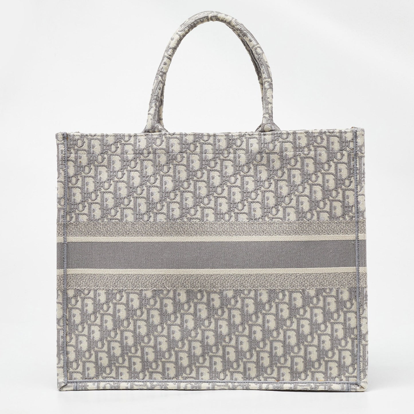 DIOR Grey Oblique Canvas Large Book Tote