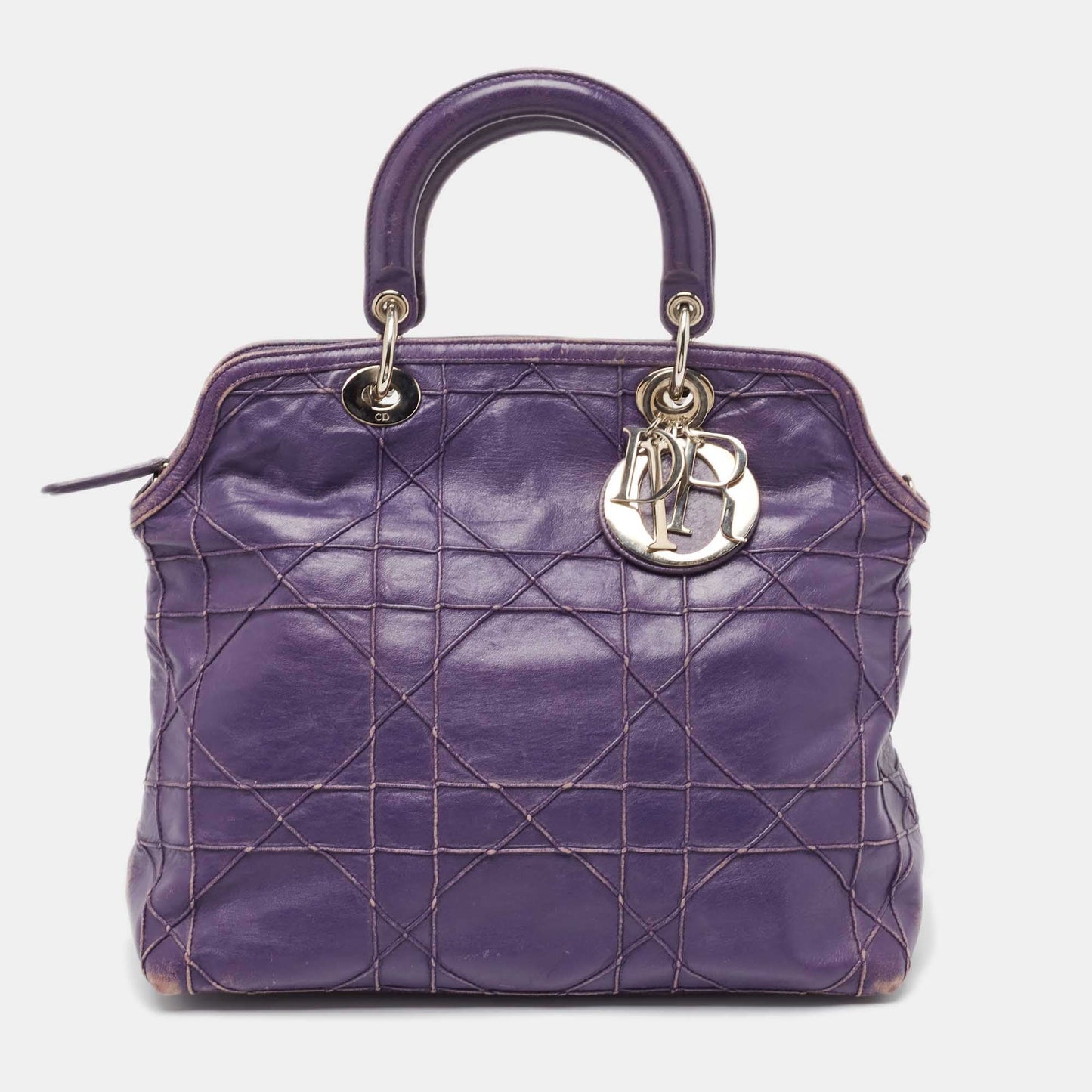 DIOR Purple Cannage Leather Granville Tote