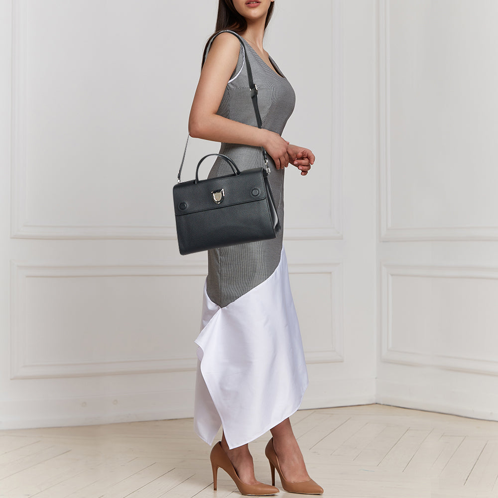DIOR Black Leather Medium ever Bag