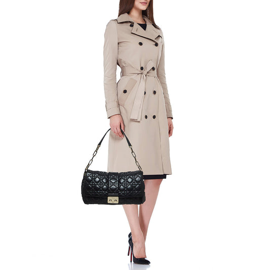 DIOR Black Cannage Leather Miss  Shoulder Bag